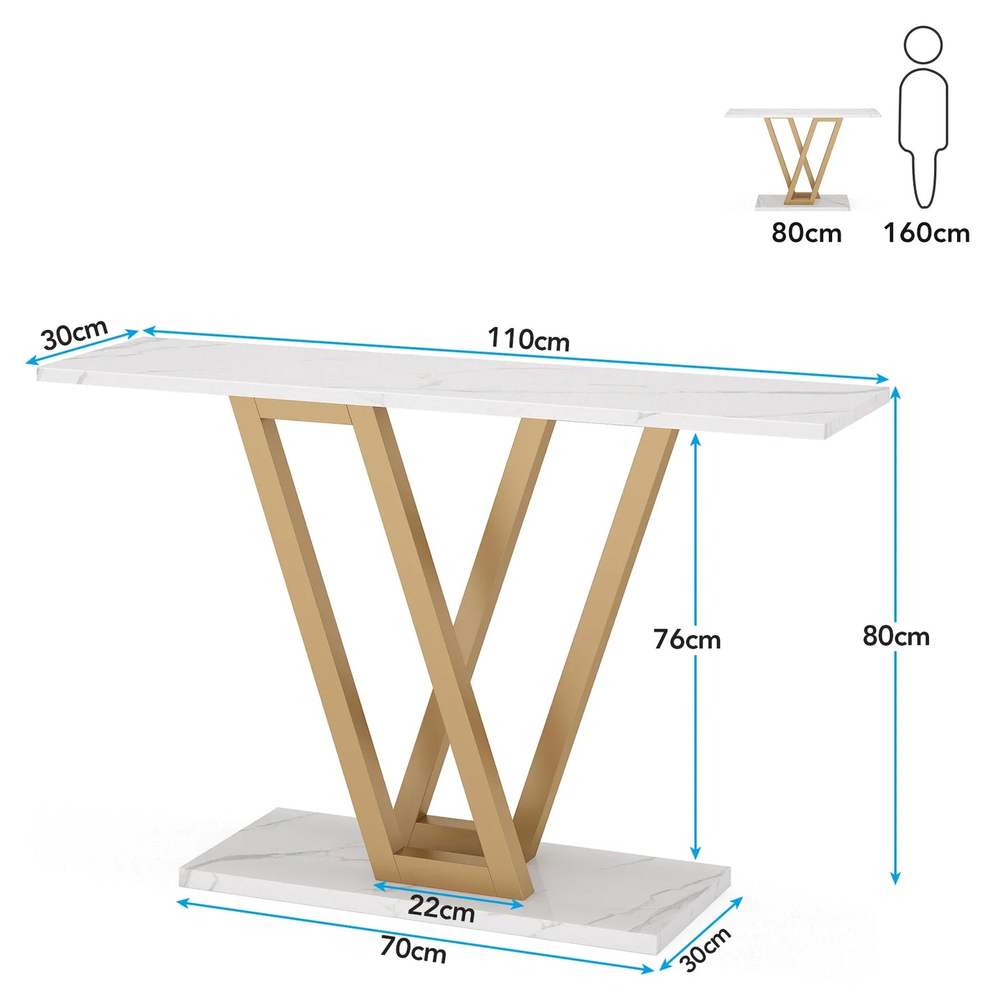 Console Table Industrial Entryway Hallway Table