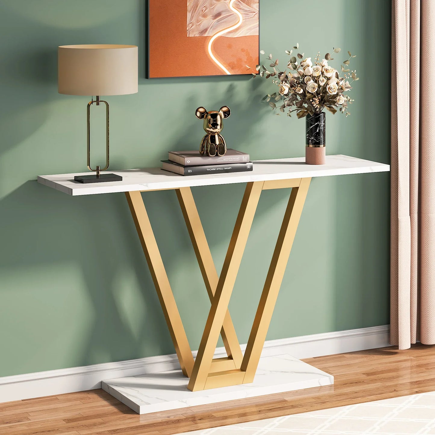 Console Table Industrial Entryway Hallway Table