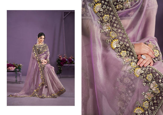 Heavy Embroidered Designer Saree – A Masterpiece of Art and Elegance